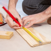 Cropped hand of a carpenter